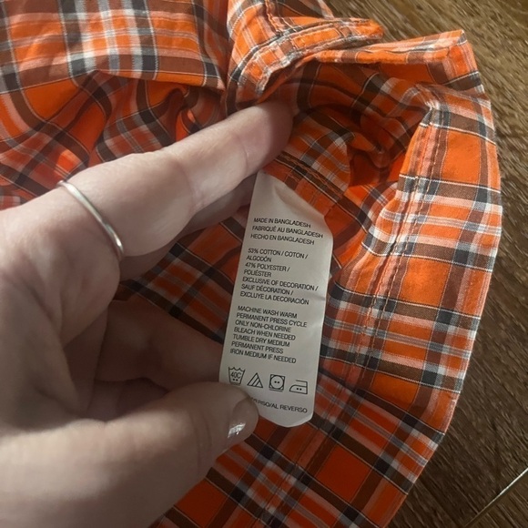 2/40$Bass short sleeve orange shirt size large - Picture 7 of 7